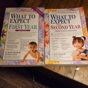 What to Expect Baby Books Lot – The First Year & The Second Year Parenting Guide